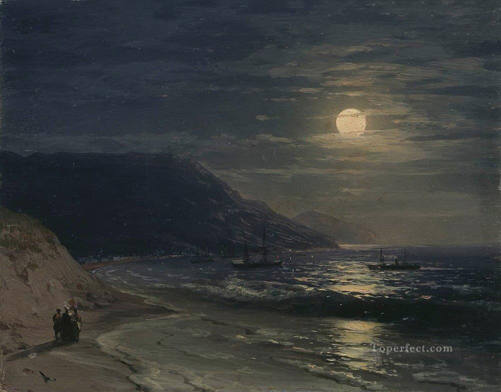 Ivan Aivazovsky yalta las montañas de noche Paisaje marino Pintura al óleo